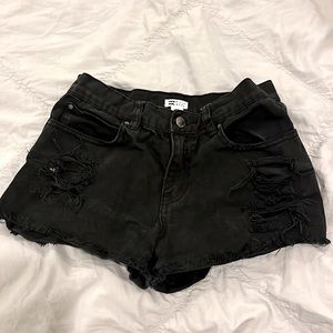 Billabong black jean shorts